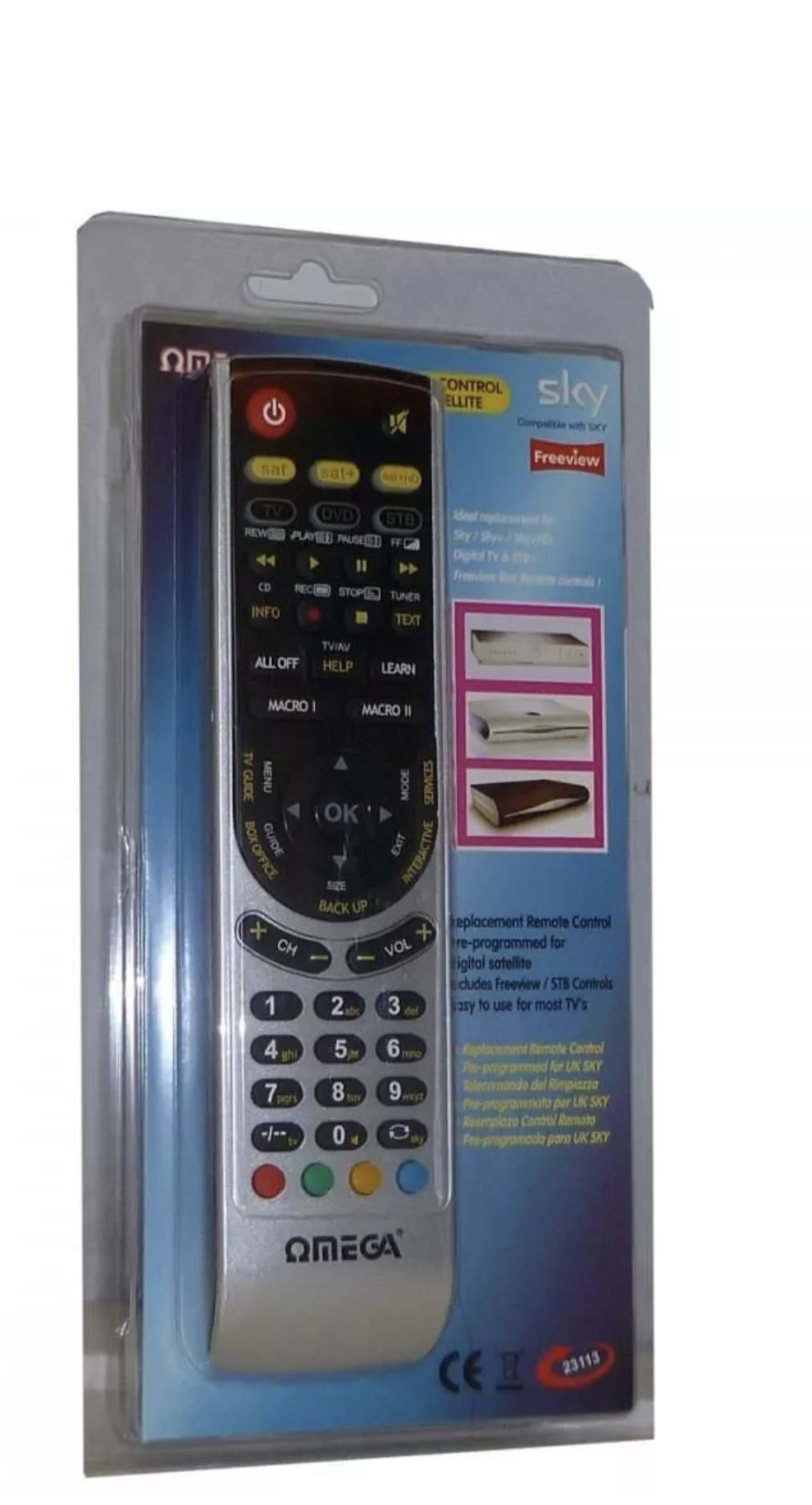 Télécommande universelle Omega pour tous les appareils, parfait remplacement de télécommande de télévision britannique