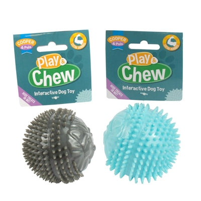 Play & Chew TPR Interactive Spikey Dog Ball Toy