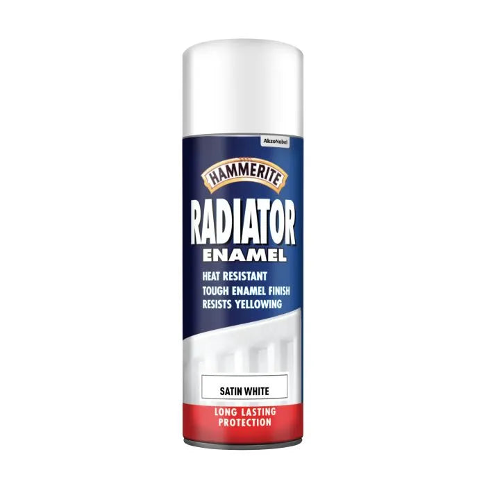 Hammerite Peinture émail pour radiateur en aérosol, blanc satiné, 400 ml