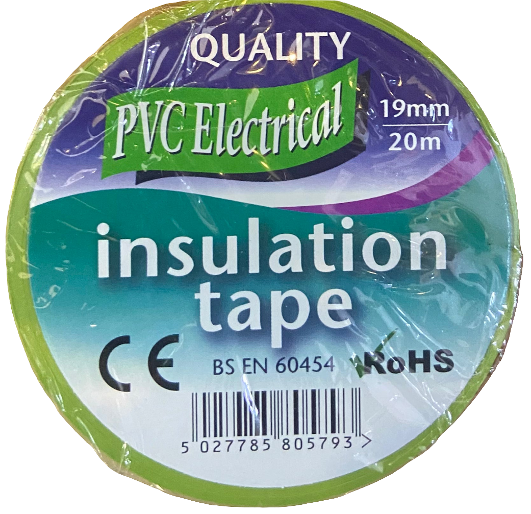 Ruban isolant Ultra Tape 19 mm x 20 mètres PVC vert/jaune