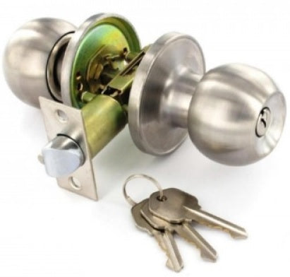 IDKEKSS - Bouton de porte d'entrée 60/70mmAcier inoxydable 3 clés