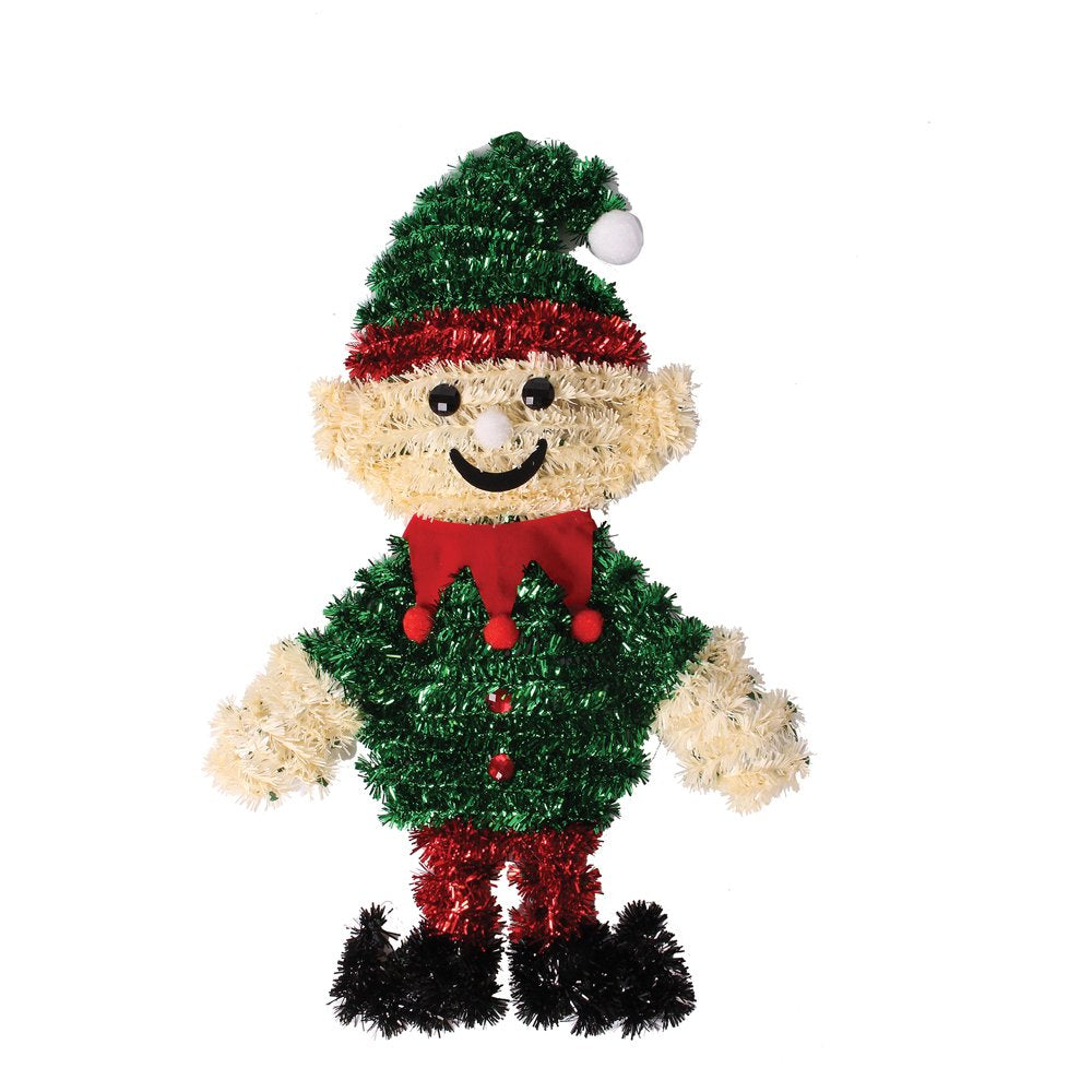 Christmas Tinsel Wall Plaque - Elf
