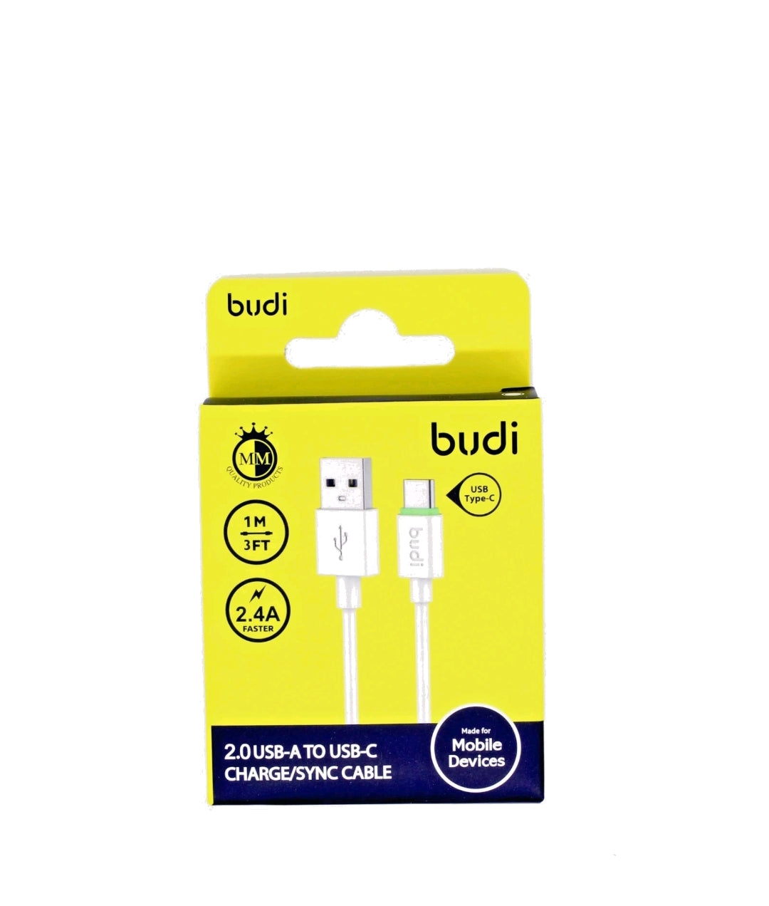 Budi USB to Type C – Charging Cable 1m