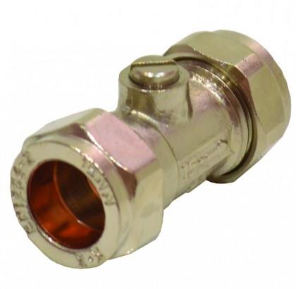 CENTURION 22mm Chrome Screw Type Isolating Valve
