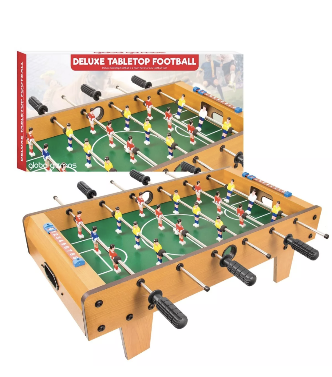Global Gizmos 50580 Baby-foot/Football de table de luxe | Amusement rétro