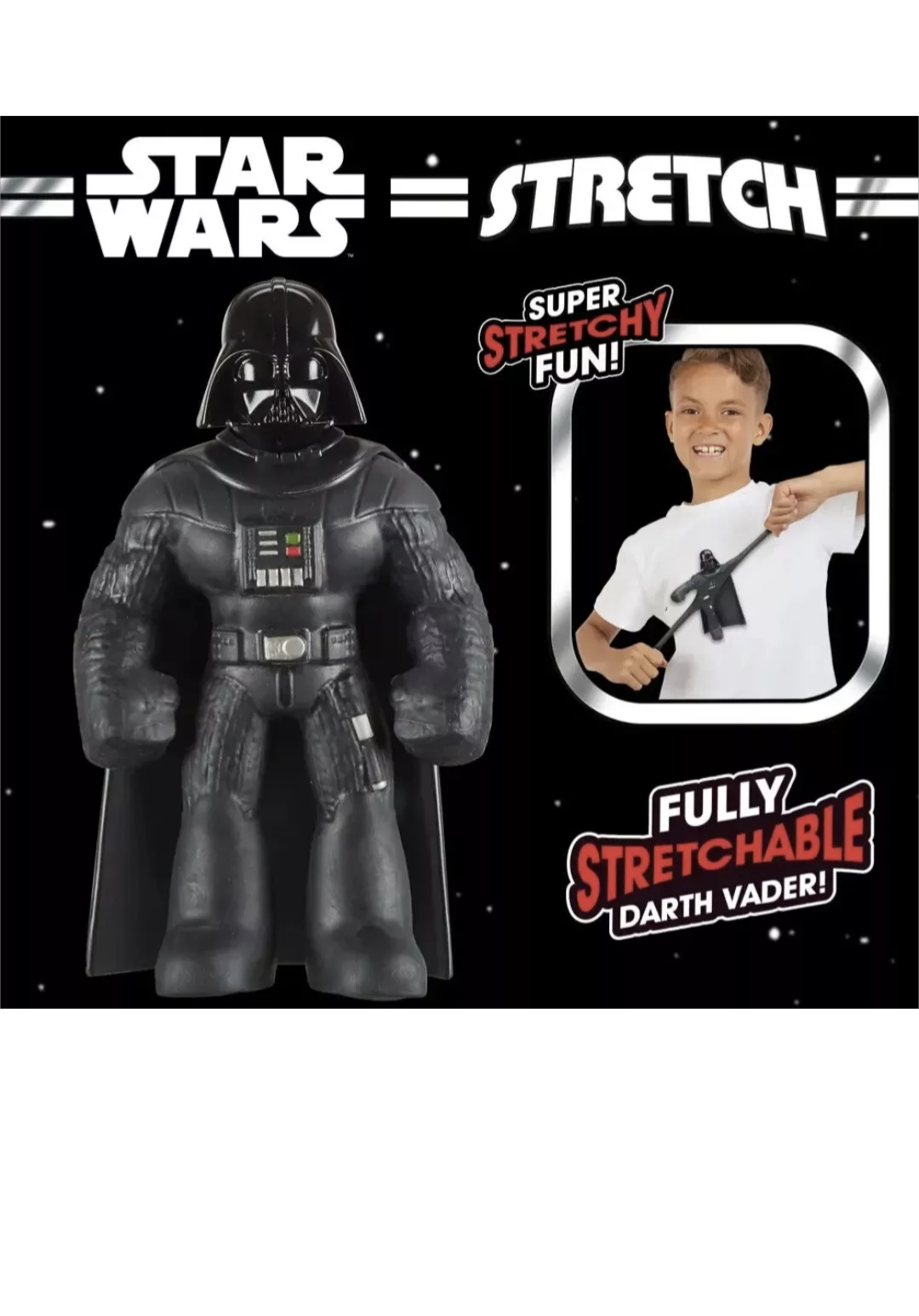 Stretch Star Wars Darth Vader Stretchy Action Figure Retro Style Brand New 07690
