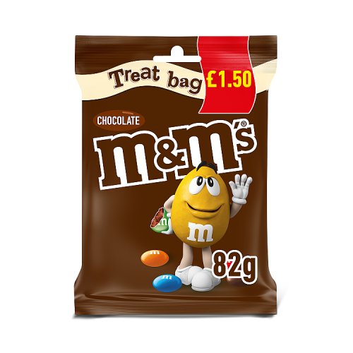 M&MS CHOCOLAT AU LAIT SACHET COLLATION PRIX DE VENTE CONSEILLÉ 1,50 £ 82 G