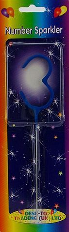 Number 3 sparklers candle