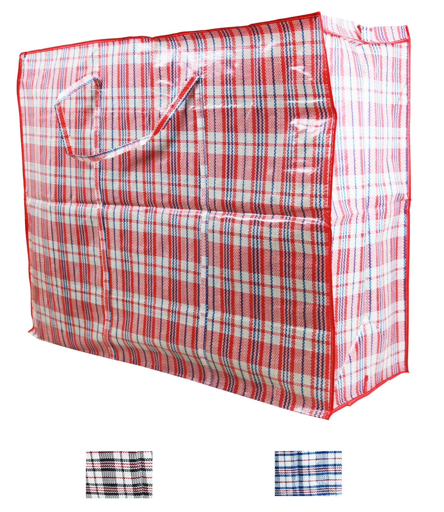 Jumbo Checked Laundry Storage Bag 98 X 78 X 35 Cm 140gsm