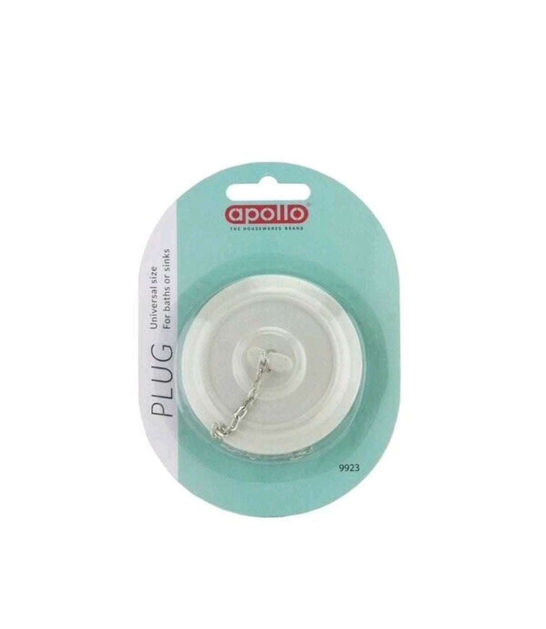 Bouchon de lavabo et de baignoire Apollo Housewares avec chaîne