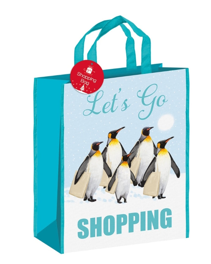 Giftmaker Christmas Portrait Penguin Shopping Bag 30cm x 40cm