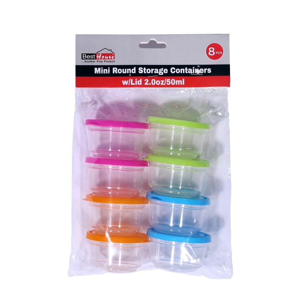 Mini boîtes de rangement rondes 8 pièces