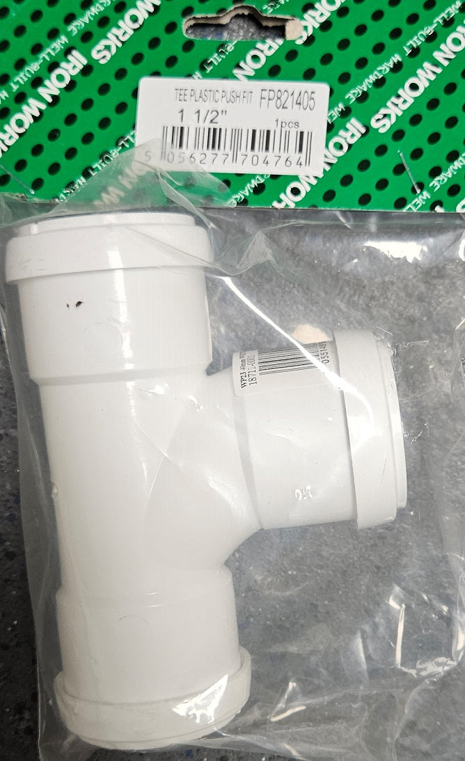 4764 - FP821405 - Té Pushfit blanc 40mm 1 1/2