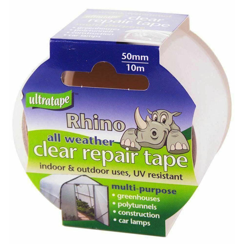 Ruban de réparation transparent tout temps Ultratape Rhino 50 mm x 10 m