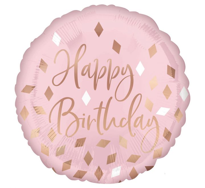 18in BLUSH BIRTHDAY FOIL BALLOON