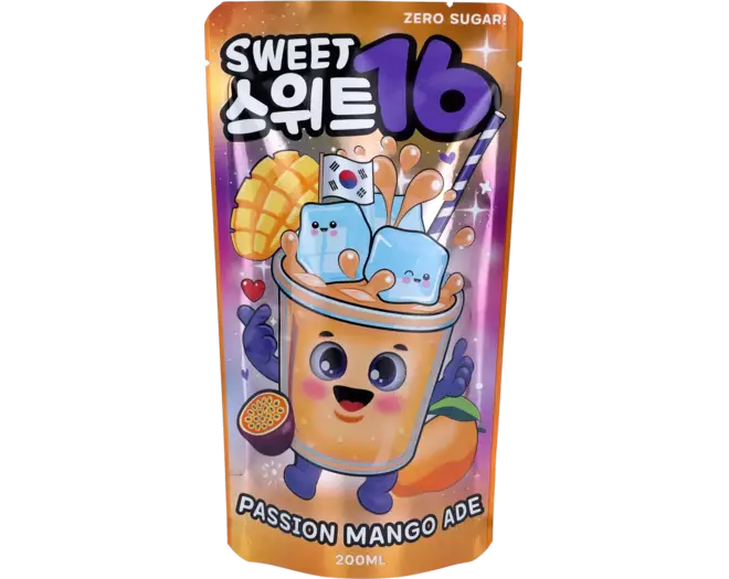 Sweet16 - Passion Mango Ade Zero Sugar 200ml