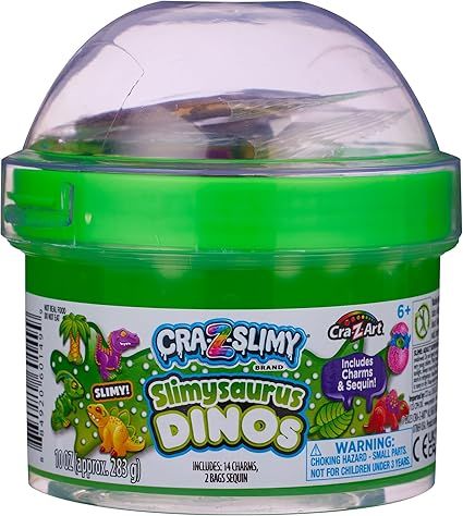 Cra-Z-Slimy Fun Dome Topper Jars - Slimysaurus Dino