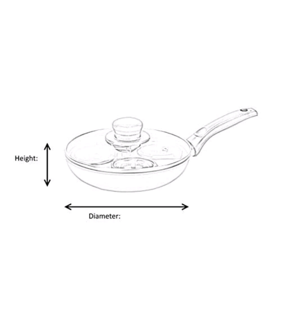 STEELEX 4 Cup Egg Poacher Pan Teflon Non Stick Egg Poaching Pan Aluminium AL8004