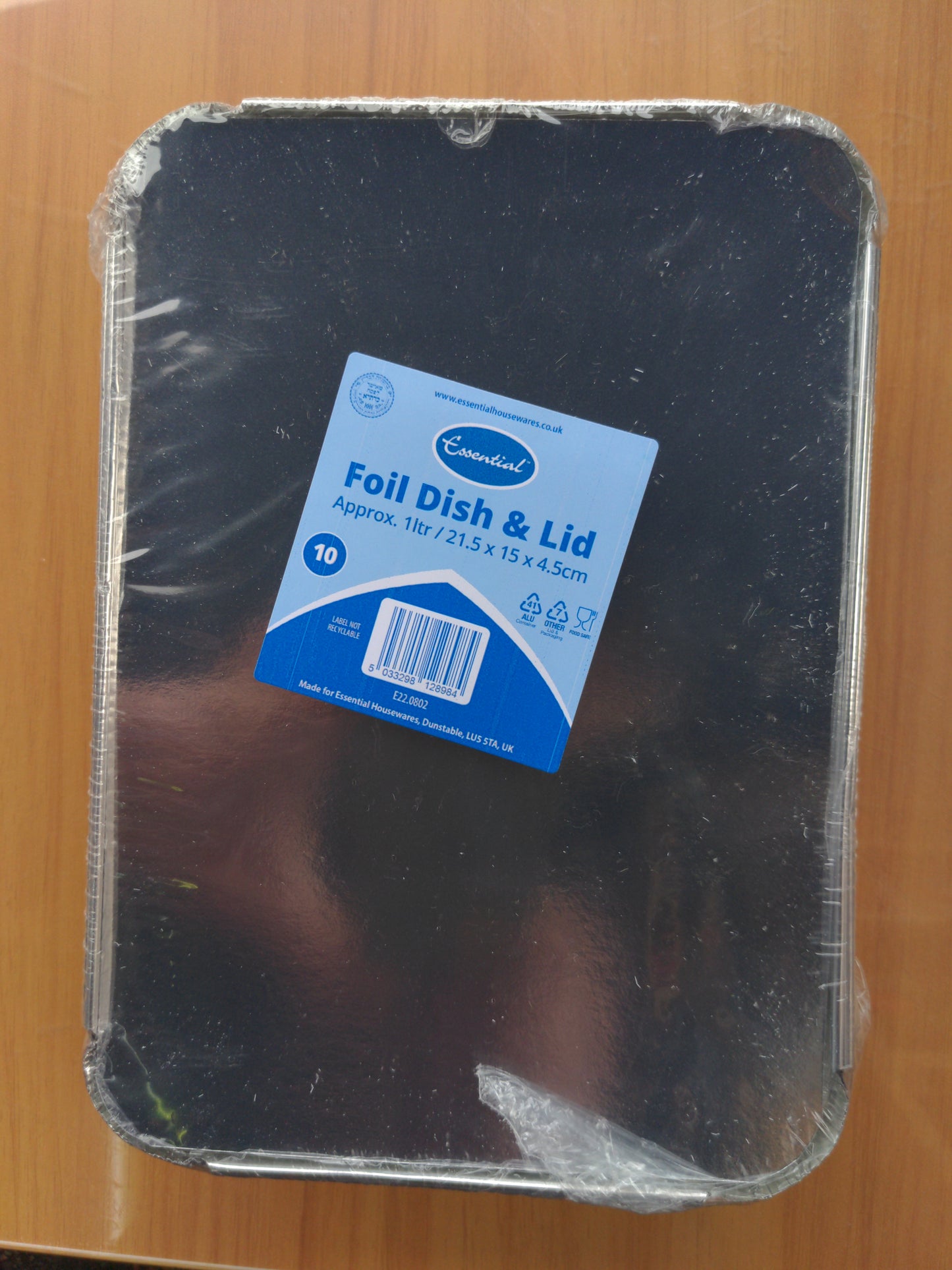 Essential 10pk 1L Rectangular Dish with Lid 21.5x15x4.5cm