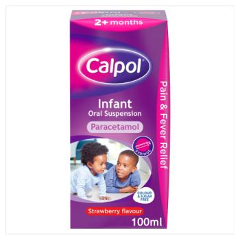 CALPOL INFANT SUSPENSION PARACETAMOL STRAWBERRY FLAVOUR 100ml