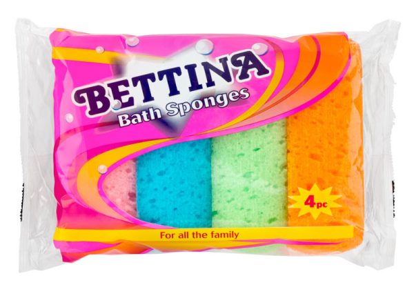 Bettina 4 pc Rounded Bath Sponges