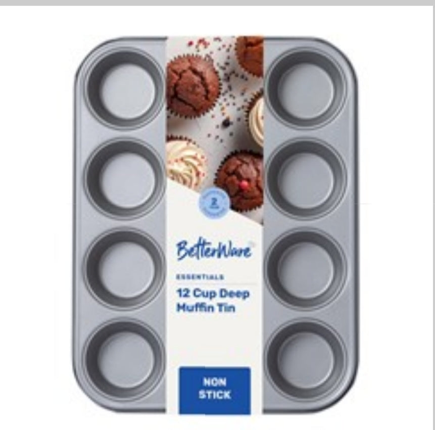 Betterware Essentials 0.29 Moule à 12 muffins profonds 35,5x27x3,5cm