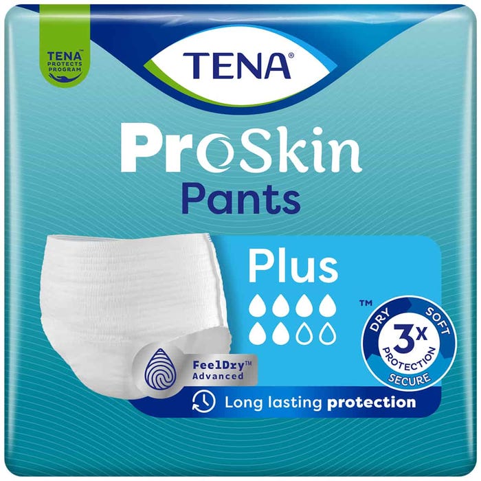 TENA ProSkin Pants Plus Large - 1 Pack of 10 - Adult Incontinence Pull Up Pants