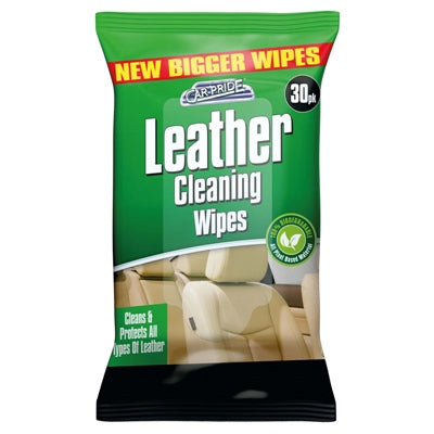 LINGETTES BIODÉGRADABLES NETTOYANTES CUIR CAR PRIDE 30 LINGETTES