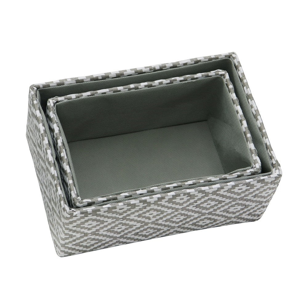 JVL Panier de rangement rectangulaire Argyle