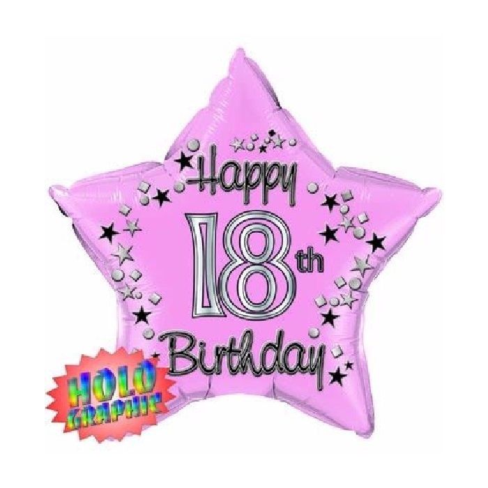 22IN 18TH PINK FOIL BALLOON