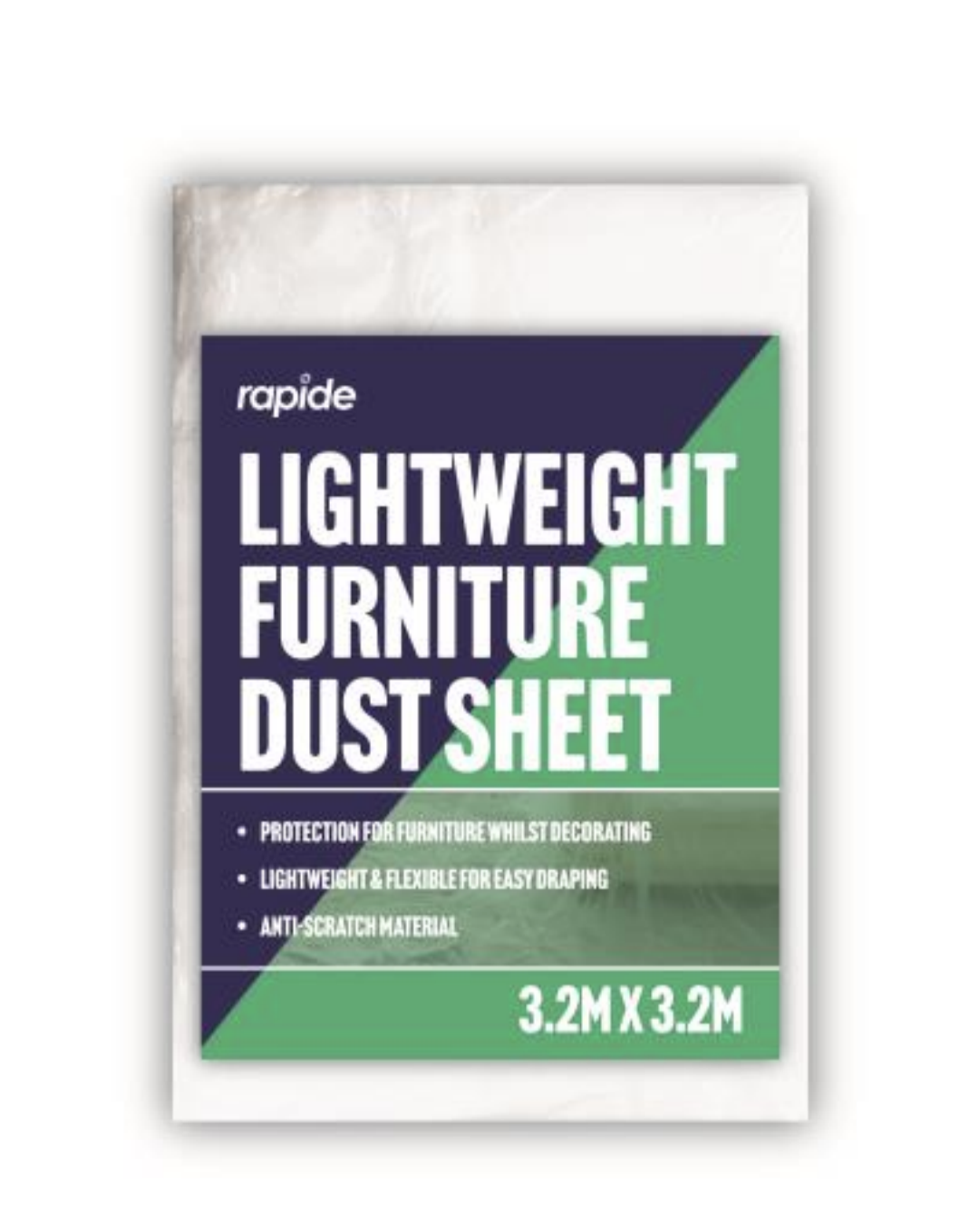 RAPIDE BÂCHE DE PROTECTION LÉGÈRE POUR MEUBLES 3,2 m x 3,2 m