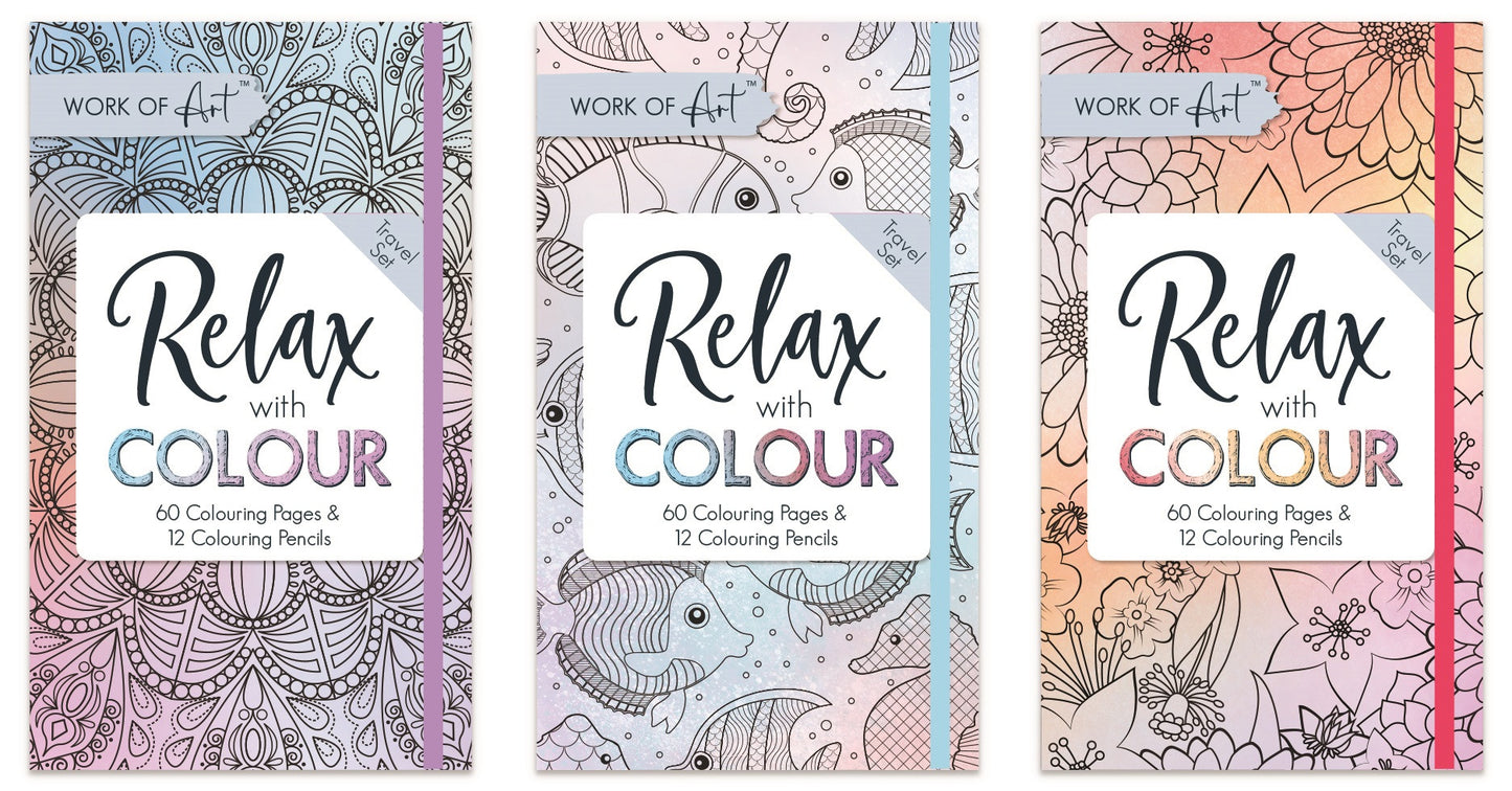 Tallon : Kit de voyage pour livre de coloriage adulte