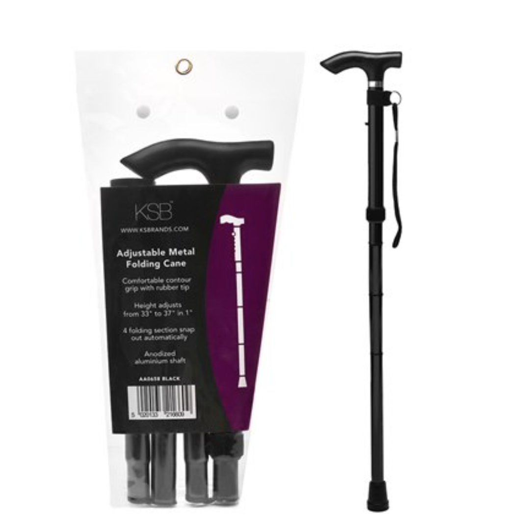 FOLDABLE ALUMINIUM WALKING STICK
85-87CM Black