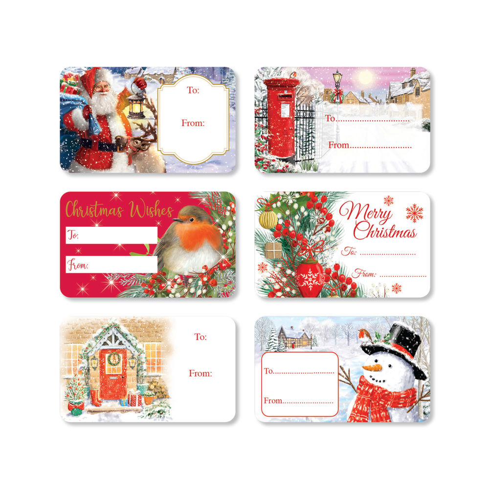 Giftmaker Christmas Sticky Tags x150