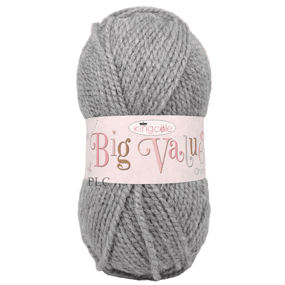 King Cole Big Value Chunky 547 Gris 100g