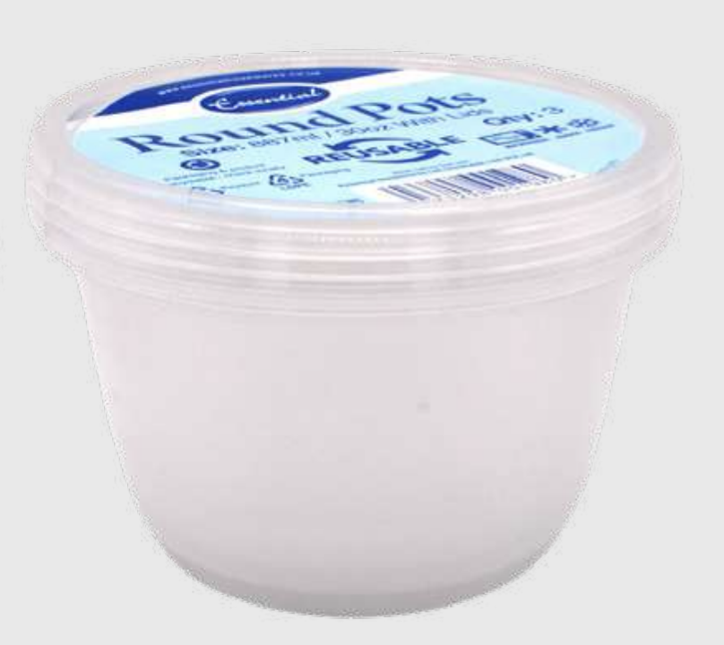 Essential 3pk 30oz Microwave Pot with Lid