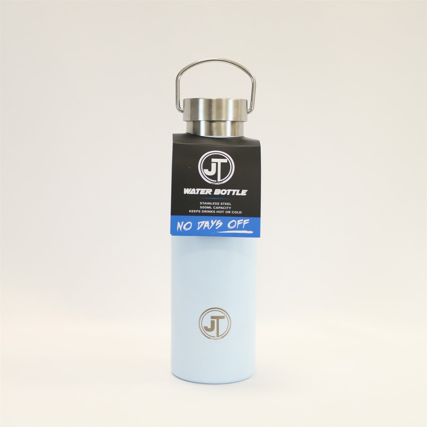 Bouteille d'eau en acier inoxydable JT Sports avec anse de couvercle BLEUE 500 ML