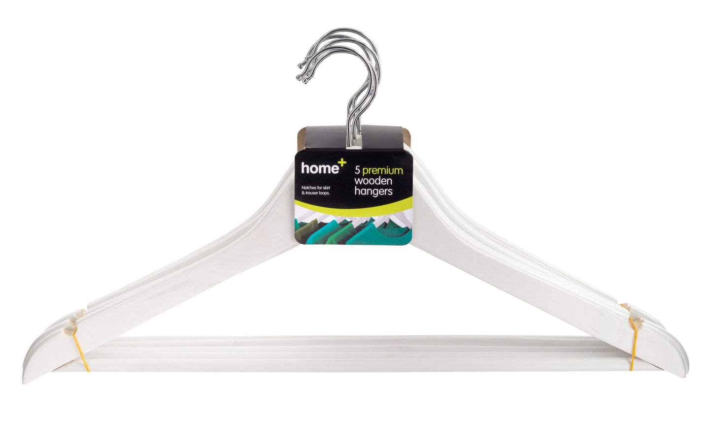 Cintres en bois blanc H+ 5 Premium