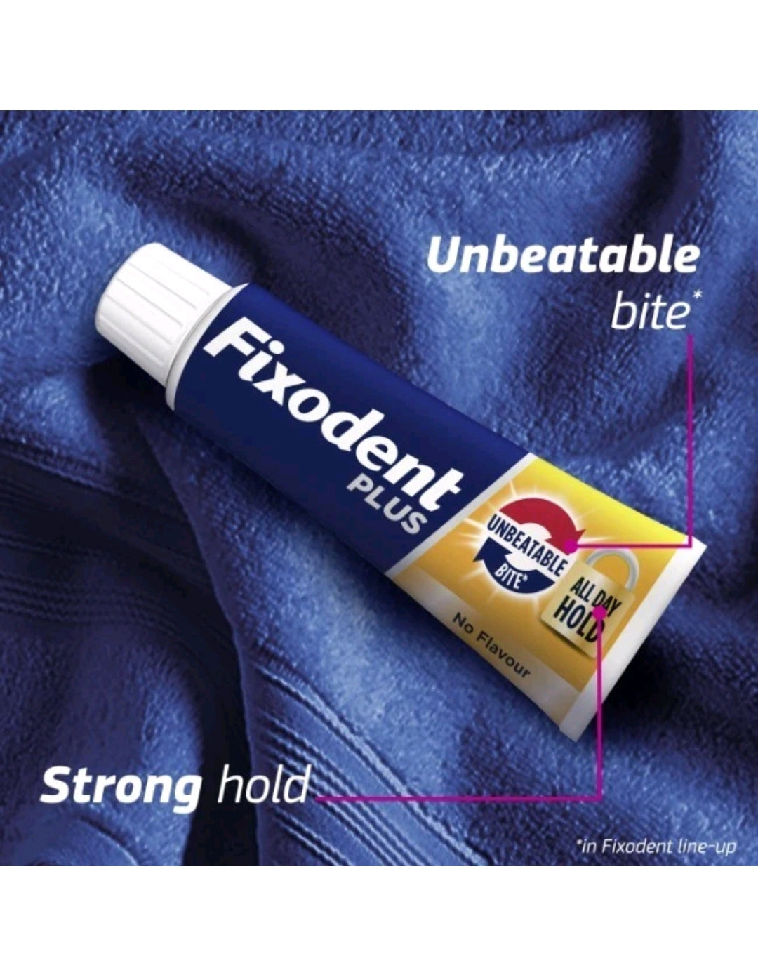 Fixodent Plus Unbeatable Bite Dual Power Hold Denture Adhesive Cream 40g NEW