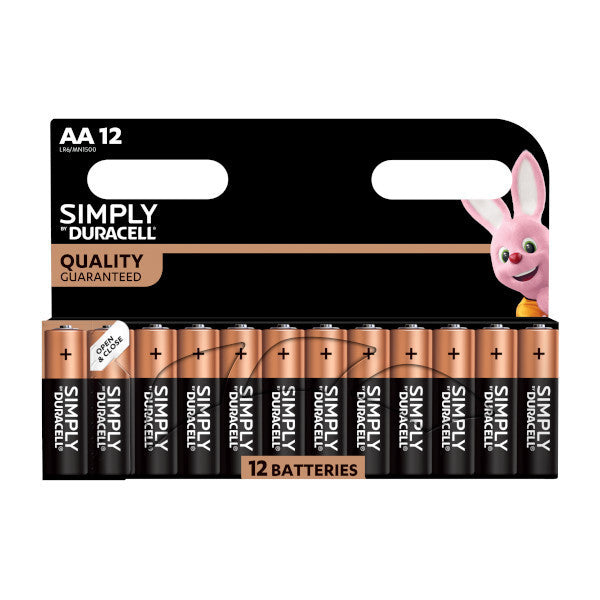 Piles Duracell AA, lot de 12