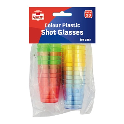 Gobelets en plastique colorés 20 pièces