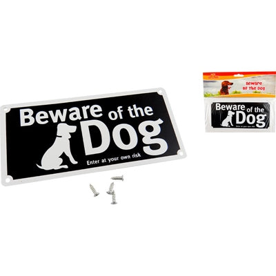 Panneau de sécurité Attention au chien - 20,5 x 9,5 cm