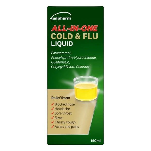 GALPHAM All-In-One Cold & Flu Liquid - 160ml