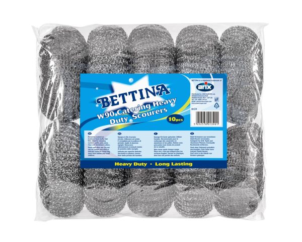 Bettina Tampons à Récurer Métalliques W90 - 10 Pièces