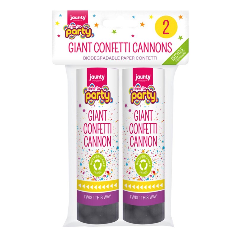 Jaunty Giant Confetti Cannon 2pk