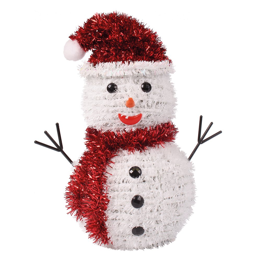 CHRISTMAS DECORATIONS ORNAMENT TINSEL SNOWMAN