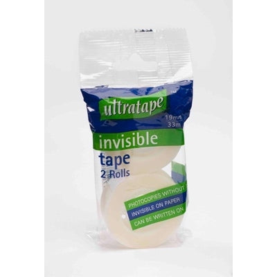 RUBAN ADHÉSIF INVISIBLE ULTRATAPE 2 ROULEAUX 19MMX33M