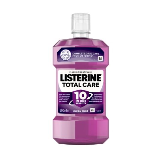 LISTERINE TOTAL CARE FLOURIDE MOUTHWASH CLEAN MINT 500 ml