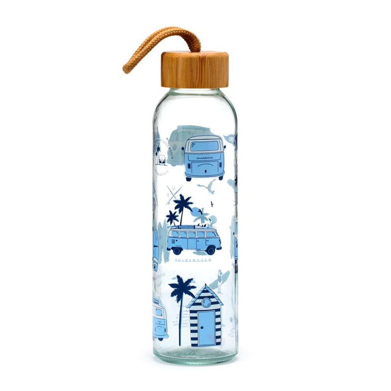 VW Camper Van Bottle With Bamboo Lid 500ml