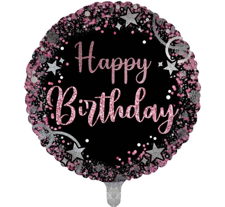 BALLON ALUMINIUM 18 POUCES JOYEUX ANNIVERSAIRE
